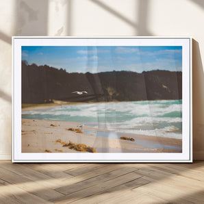 84260965-MGV-CV-36X24-Seaside Serenity Wall Art – Peaceful Beach Canvas Print, Ocean Landscape Decor for Living Room, Bedroom or Office, Relaxing