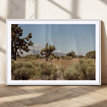 16114018-MGV-CV-36X24-Joshua Tree Wall Art Canvas Print, Framed Desert Landscape Art Picture Print, Mountain Horizon Perfect Southwestern Boho Decor