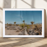 35156165-MGC-FP-36x24_White-Joshua Tree Wall Art Canvas Print, Framed Desert Landscape Art Picture Print, Warm Earth Tones Perfect Southwestern Minimalist