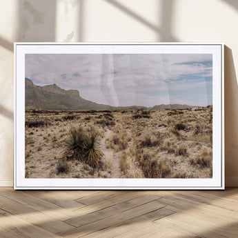 20681831-MGC-FP-36x24_White-Desert Landscape Wall Art – Southwestern Mountain Canvas Print, Rustic Western Nature Photography Decor for Living Room, Office,
