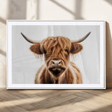 637908607-MGV-FC-93X47-3P_Black-Highland Cow Wall Art Print – Rustic Farmhouse Animal Portrait, Scottish Highland Cattle Canvas, Modern Country Wall Decor for