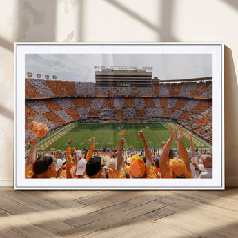 76011417-MGC-FP-36x24_White-Neyland Stadium Wall Art – Panoramic Tennessee Volunteers Checkerboard Crowd Canvas Print, Day Game Football Celebration Sports
