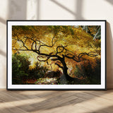 19067-MGV-CV-36X24-Golden Canopy Wall Art – Panoramic Autumn Tree Canvas Print, Warm Seasonal Decor for Living Room, Office or Garden Space