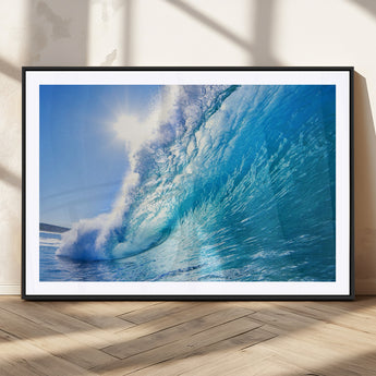 37494-MGV-CV-36X24-Ocean Wave Canvas Art – Stunning Blue Wave Photography, Coastal Wall Decor for Living Room, Bedroom or Office
