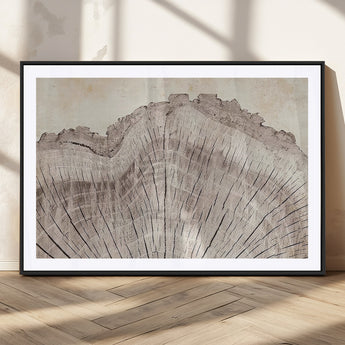 67528-MGV-CV-36X24-Wood Ring Wall Art Canvas Print, Framed Tree Ring Art Picture Print, Rustic Tree Ring Perfect Neutral Boho Decor Artwork