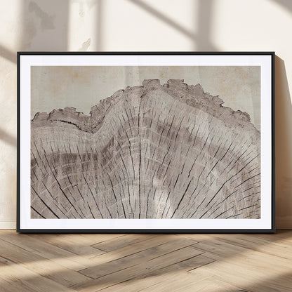 67528-MGV-CV-36X24-Wood Ring Wall Art Canvas Print, Framed Tree Ring Art Picture Print, Rustic Tree Ring Perfect Neutral Boho Decor Artwork