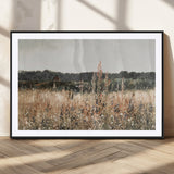 46308-MGC-FP-36x24_Black-Wildflower Field Wall Art – Rustic Meadow Landscape Canvas Print, Country Nature Decor for Living Room, Bedroom or Farmhouse