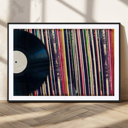 45029-MGC-FP-36x24_Black-Misty Pine Forest Wall Art – Black and White Landscape Canvas Print, Foggy Trees Nature Photography, Modern Minimalist Decor for