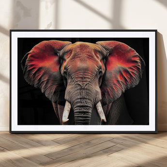 54719-MGC-FP-36x24_Black-Elephant Wall Art – Majestic African Elephant Canvas Print, Wildlife Safari Animal Decor for Living Room, Bedroom, Office or Man