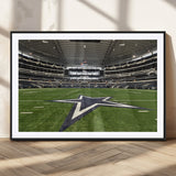 14834-MGC-FP-36x24_Black-Dallas Att Stadium Wall Art Canvas Print, Framed Texas NFL Stadium Art Picture Print, American Football Stadium Perfect Sports