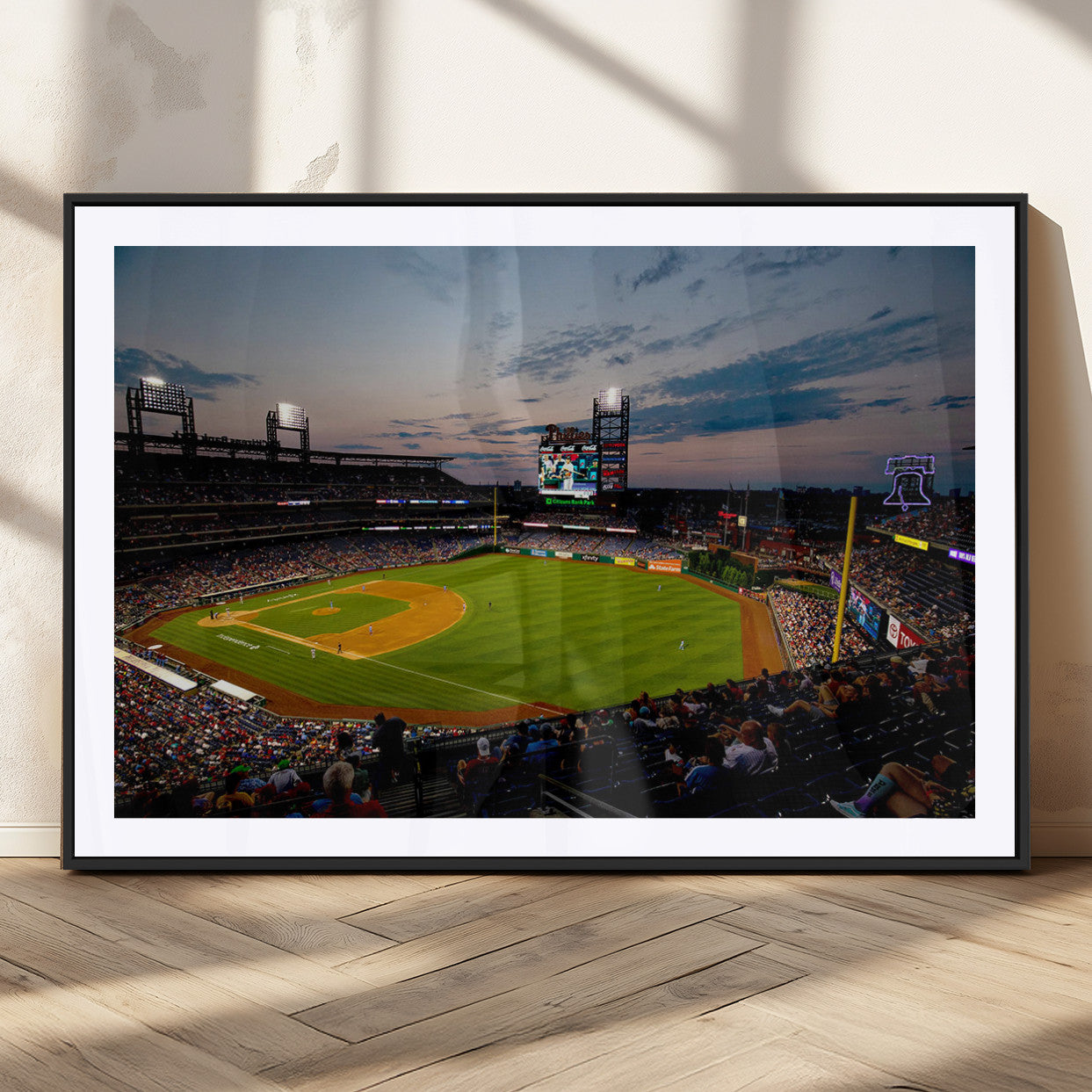 17415-MGC-FP-36x24_Black-Philadelphia Phillies Stadium Wall Art Canvas Print, Framed Citizens Bank Park Art Picture Print, Phillies Stadium Field Perfect