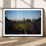 67670-MGV-CV-36X24-PNC Park Stadium Wall Art Canvas Print, Framed Pittsburgh Pirates Stadium Art Picture Print, PNC Park Field Perfect Sport Room