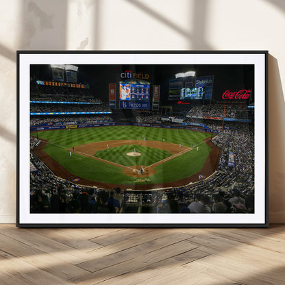 83979-MGC-FP-36x24_Black-RingCentral Coliseum Wall Art Canvas Print, Framed Oakland A's Stadium Art Picture Print, RingCentral Coliseum Field Perfect Sport