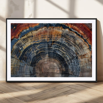 63519-MGV-CV-36X24-Tree Ring Wall Art – Rustic Nature Wood Grain Canvas Print, Abstract Natural Texture Artwork Poster for Living Room, Bedroom,