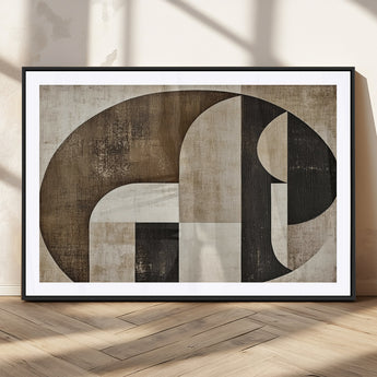 44796-MGC-FP-36x24_Black-Wabi Sabi Wall Art Canvas Print, Framed Geometric Minimalist Art Picture Print, Modern Abstract Perfect Modern Abstract Decor