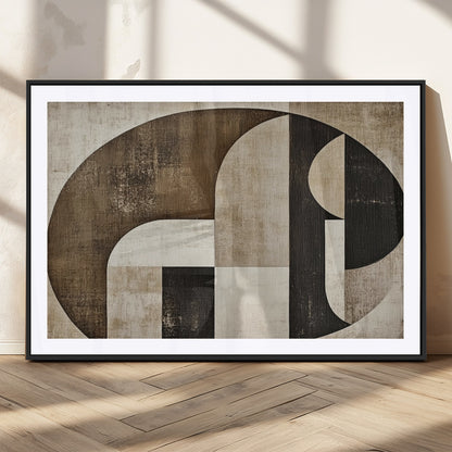 44796-MGC-FP-36x24_Black-Wabi Sabi Wall Art Canvas Print, Framed Geometric Minimalist Art Picture Print, Modern Abstract Perfect Modern Abstract Decor