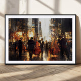 58782-MGV-CV-36X24-Jazz Musicians Cityscape Wall Art – Vibrant Urban Night Canvas Print, Elegant Music Themed Decor for Living Room, Office, or Music