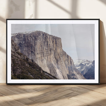 74506434-MGV-CV-36X24-El Capitan Wall Art Canvas Print, Framed Yosemite Cliff Art Picture Print, Sierra Nevada Perfect Sierra Minimalism Decor Artwork