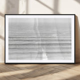 66534476-MGC-FP-36x24_Black-Lone Surfer Wall Art Canvas Print, Framed Ocean Waves Art Picture Print, Minimal Sea Perfect Minimal Coastal Decor Artwork