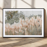 21826392-MGC-FP-36x24_Black-Pampas Grass Wall Art Canvas Print, Framed Soft Pampas Art Picture Print, Pastel Grasses Perfect Soft Neutral Boho Decor Artwork