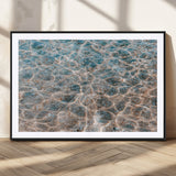 26580287-MGV-CV-36X24-Clear Water Wall Art Canvas Print, Framed Sunlit Ripples Art Picture Print, Ocean Texture Perfect Modern Coastal Decor Artwork