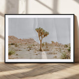 67109959-MGC-FP-36x24_Black-Joshua Tree Wall Art Canvas Print, Framed Neutral Desert Art Picture Print, Earthy Landscape Perfect Neutral Boho Decor Artwork