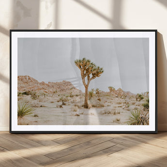 67109959-MGC-FP-36x24_Black-Joshua Tree Wall Art Canvas Print, Framed Neutral Desert Art Picture Print, Earthy Landscape Perfect Neutral Boho Decor Artwork