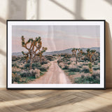 12540952-MGC-FP-36x24_Black-Joshua Tree Park Wall Art Canvas Print, Framed Desert Road Art Picture Print, Sunset Drive Perfect Southwestern Boho Decor Artwork