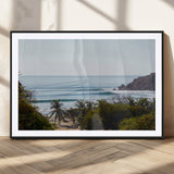 88336640-MGV-CV-36X24-Tropical Beach Scene Wall Art Canvas Print, Framed Coastal Photography Art Picture Print, Ocean Horizon Art Perfect Coastal Boho