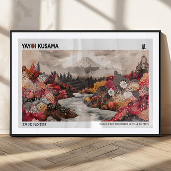 32352074-MGV-CV-36X24-Japanese Landscape Wall Art – Mount Fuji River Canvas Print, Modern Asian Inspired Nature Decor for Living Room, Bedroom, Office