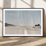 28307820-MGV-CV-36X24-Minimalist Beach Wall Art Canvas Print, Framed Coastal Serenity Art Picture Print, Soft Sand Perfect Modern Coastal Decor Artwork