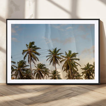 99033771-MGC-FP-36x24_Black-Palm Trees Wall Art Canvas Print, Framed Tropical Vibes Art Picture Print, Coastal Sunset Perfect Coastal Boho Decor Artwork