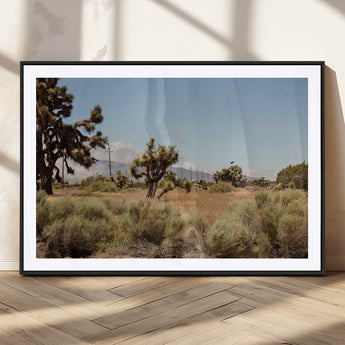 16114018-MGV-CV-36X24-Joshua Tree Wall Art Canvas Print, Framed Desert Landscape Art Picture Print, Mountain Horizon Perfect Southwestern Boho Decor