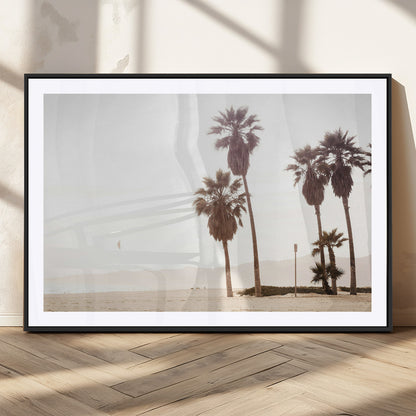 48255923-MGV-CV-36X24-Coastal Light Wall Art Canvas Print, Framed Relaxing Shoreline Art Picture Print, Minimalist Ocean Perfect Tropical Serenity Decor