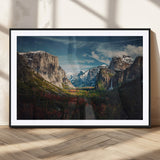 15244033-MGC-FP-36x24_Black-Yosemite National Wall Art Canvas Print, Framed Mountain Landscape Art Picture Print, El Capitan Perfect Rustic Farmhouse Decor