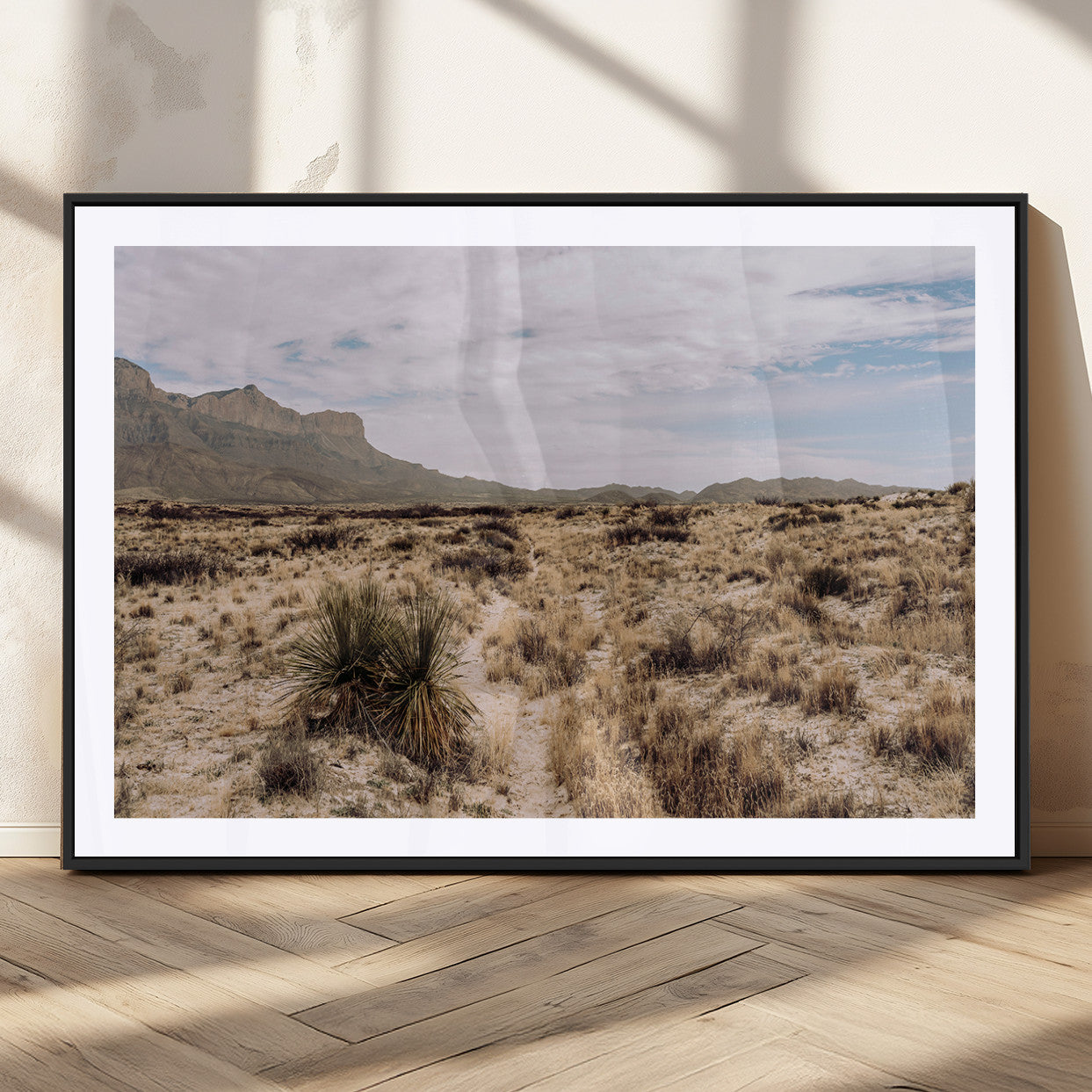 20681831-MGC-FP-36x24_Black-Desert Landscape Wall Art – Southwestern Mountain Canvas Print, Rustic Western Nature Photography Decor for Living Room, Office,