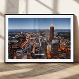 25096967-MGC-FP-36x24_Black-Atlanta Skyline Wall Art – Vibrant Cityscape Canvas Print, Modern Night Lights Urban Decor for Office, Living Room, or Apartment