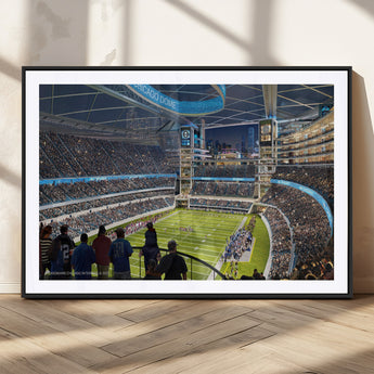 41816511-MGV-CV-36X24-Chicago Dome Stadium Wall Art – Futuristic Football Arena Canvas Print, Modern Sports Fan Decor for Man Cave, Office, Bar, or