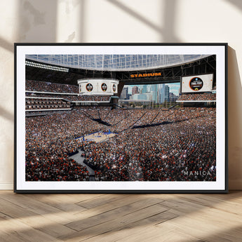38616413-MGV-CV-36X24-Chicago Dome Stadium Wall Art – Futuristic Basketball Final Four Arena Canvas Print, Modern Sports Fan Decor for Man Cave or