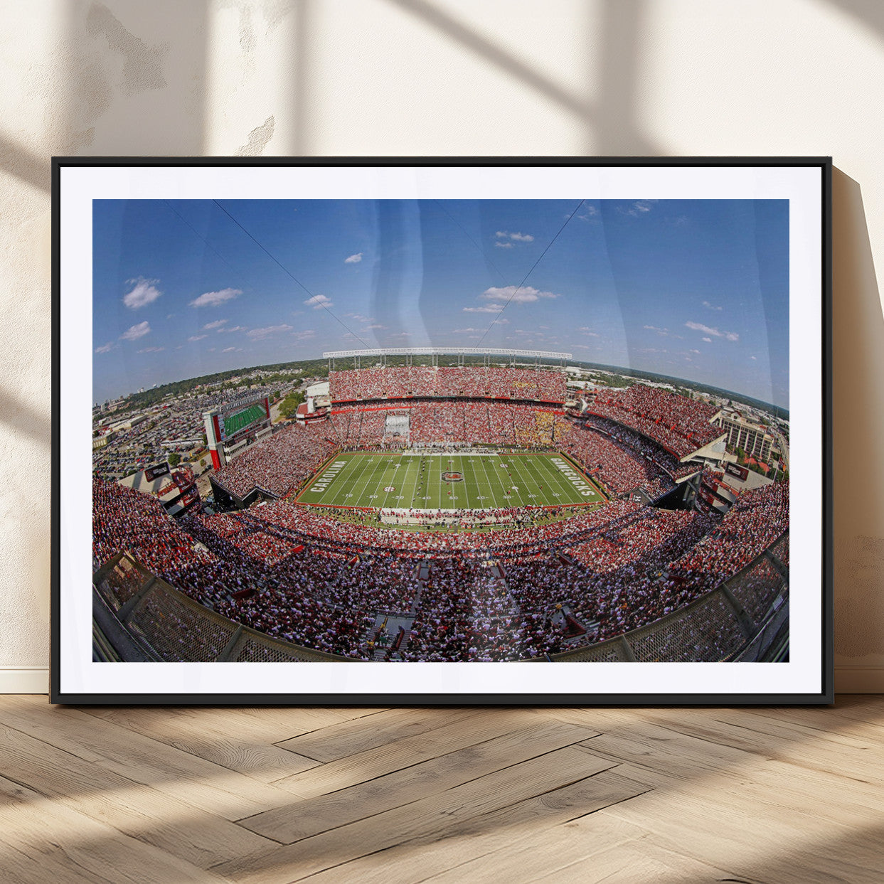29492070-MGV-CV-36X24-Stadium Wall Art – Panoramic College Football Canvas Print, Game Day Crowd and Field Scene, Sports Photography Decor for Office,