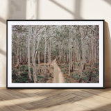 24760563-MGC-FP-36x24_Black-Forest Wall Art – Tranquil Woodland Path Canvas Print, Scenic Nature Photography Decor for Bedroom, Living Room, Office, Cabin or