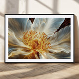 20862576-MGC-FP-36x24_Black-Golden Abstract Flower Canvas Wall Art – Modern Botanical Bloom Print, Elegant Floral Artwork for Living Room, Bedroom, Office