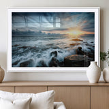 33428-MGV-CV-36X24-Ocean Sunrise Wall Art – Serene Seascape Canvas Print, Coastal Home or Office Decor, Perfect for Living Room, Bedroom, or Study