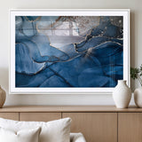 27810-MGC-FP-36x24_White-Abstract Blue Gold Fluid Art Wall – Modern Canvas Print, Elegant Home & Office Wall Art, Stylish Living Room or Bedroom Decor