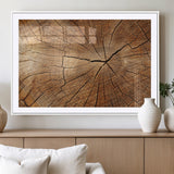61710-MGC-FP-36x24_White-Tree Rings Wall Art – Rustic Wood Grain Canvas Print of Tree Trunk Cross Section, Nature Inspired Decor for Cabin, Office, Living