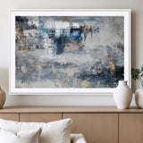 59716-MGC-FP-36x24_White-Abstract Blue and Gold Wall Art – Modern Textured Canvas Print, Contemporary Painting for Living Room, Bedroom, or Office Decor