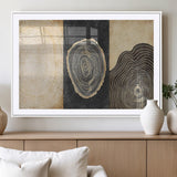 77785-MGC-FP-36x24_White-Tree Ring Abstract Wall Art – Rustic Wood Growth Pattern Canvas Prints, Modern Nature-Inspired Decor for Living Room or Office