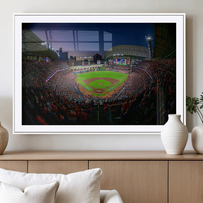 44322-MGC-FP-36x24_White-Minute Maid Park Wall Art Canvas Print, Framed Houston Astros Stadium Art Picture Print, Houston Astros Field Perfect Sports Room