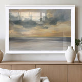 45544-MGC-FP-36x24_White-Ocean Sunset Wall Art – Serene Seascape Canvas Print with Golden Sky and Calm Water, Coastal Beach Artwork for Living Room,