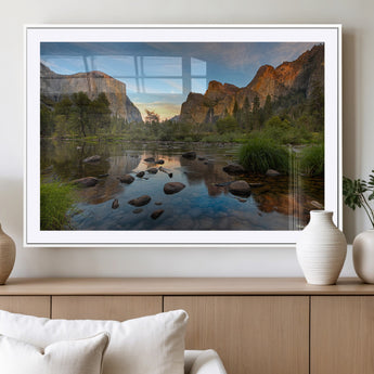 55893831-MGV-CV-36X24-Yosemite Valley Wall Art Canvas Print, Framed El Capitan Art Picture Print, Sierra Landspace Perfect Rustic Nature Decor Artwork